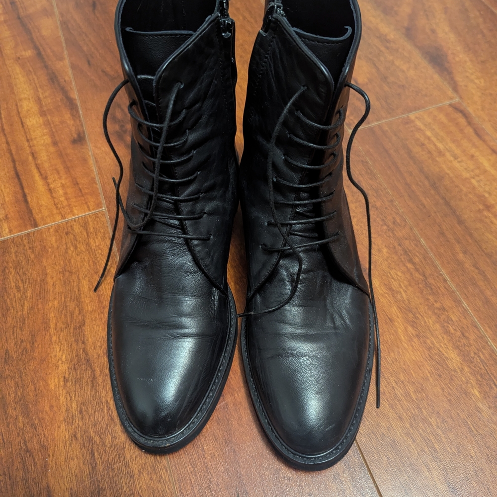 Club Monaco Black Leather Boots